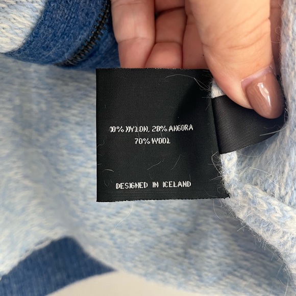 Icewear Iceland Wool Sweater Cardigan Womens Full Zip Fair Isle Nordic NWT - Picture 3 of 4